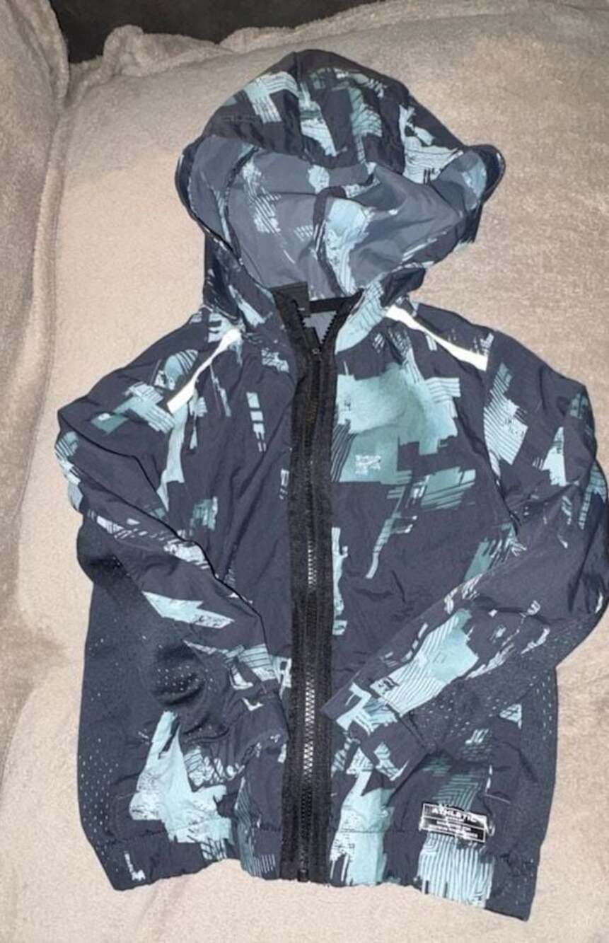 Athletic Works Boys Hooded Windbreaker Jacket - Abstract Print
